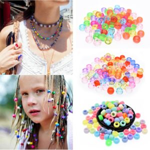 100Pcs Crochet kids Multicoloured Braids hair dread dreadlock beads rings tube for styling Accessories