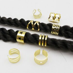 10Pcs/20pcs adjustable viking hair dread Braids dreadlock beard Beads cuffs clips for Hair women men accessories