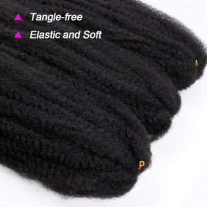 18 inch Pure Color Marley Braids Hair Crochet Afro Kinky Synthetic Braiding Hair Crochet Braids Hair Extensions Bulk Black Brown