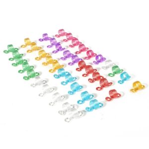 20Pcs/Lot Mix Color 12x24mm micro hair dread Braids lock Tube Beads adjustable cuffs clips for Hair accessories tool