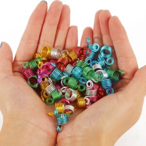 20Pcs/Lot Mix Color 12x24mm micro hair dread Braids lock Tube Beads adjustable cuffs clips for Hair accessories tool