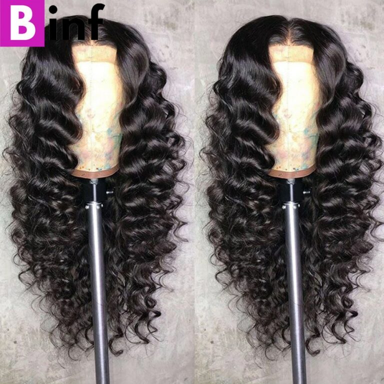 28 30 Inch Loose Deep Wave Lace Front Human Hair Wigs For Black Women 13×1 T Part Lace Wig 4x4 