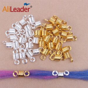 Alileader Dreadlocks Beads Mixed Golden Silver Aluminum Dread Locks Metal Cuffs Hair Decoration Braiding Hair Jewelry