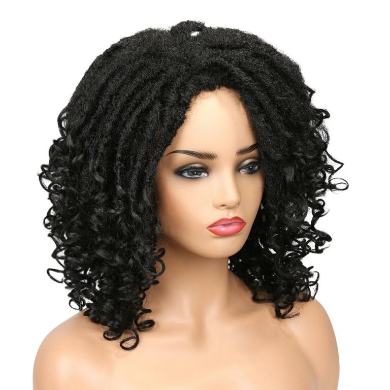 FAVE Dreadlock Wig Black Afro Curly Hair Braided Twist Dreadlock Hair ...