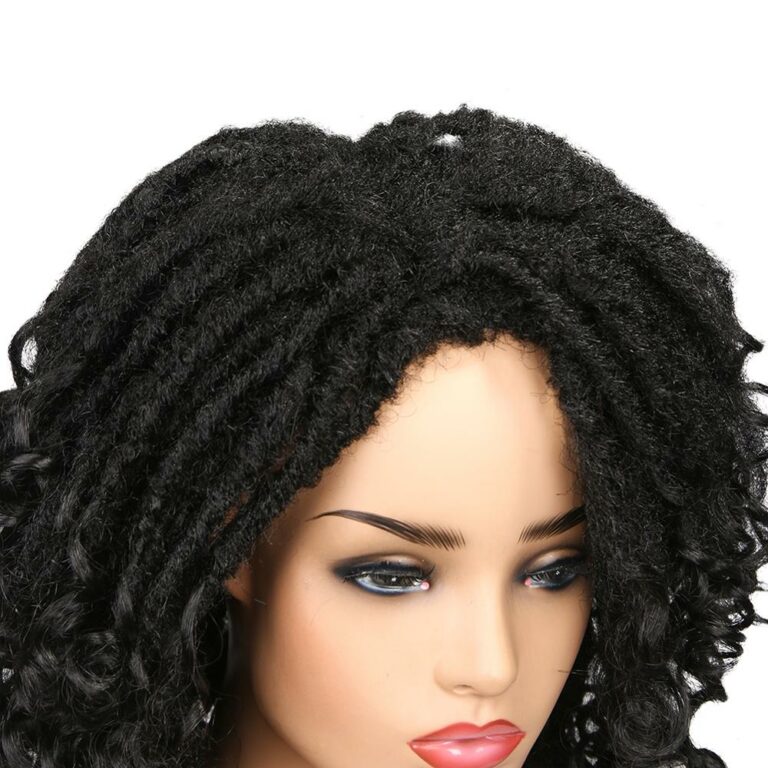 FAVE Dreadlock Wig Black Afro Curly Hair Braided Twist Dreadlock Hair ...