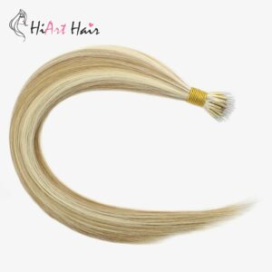 HiArt 0.8g/s Micro Beads Nano Hair Extensions Human Remy European Hair Salon Nano Ring Extension Hair Straight 18″20″22″