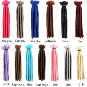 Leeons 100% Kanecalon Synthetic Soft Dread Hair Wool Dreads locks Extension Crochet Braiding Hair For African Women and Children