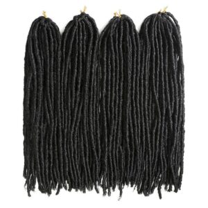 SOKU Faux Locs Braids Synthetic Hair Extensions Braiding Natural Black Jumbo Crochet Dread Hair Braid Dreadlocks Hairstyle