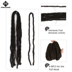 Spring sunshine Faux Locs Crochet Braids Soft Dread 18inch Synthetic Braiding Hair Extension Afro Hairstyles