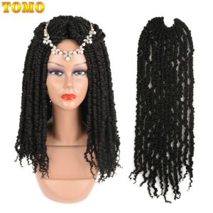 TOMO 18inch Fluffy Crochet Braids Ombre Spring Twists Hair 12 Roots Synthetic Braiding Hair Extensions Braids 45cm Passion Twist