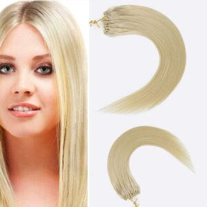 Toysww Micro Ring Hair Extensions 1g/Stand Machine Remy Hair Micro Link Hair Extensions Human Hair 14″-24″
