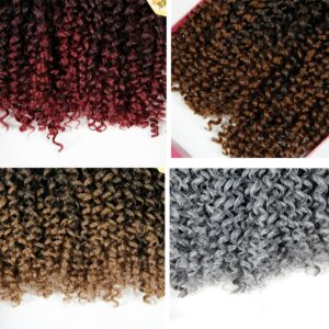 YxCheris Synthetic Crochet Hair jerry curl bundles weave Braiding hair with Ombre Crochet Braids Hair Extension bulk hair