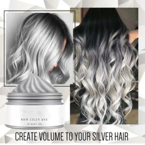 30/100ml Temporary Non-Greasy Silver Gray Hair Dye Wax Gel Coloring Styling Mud Hair Coloring Wax Dye Cream Hair Chalk