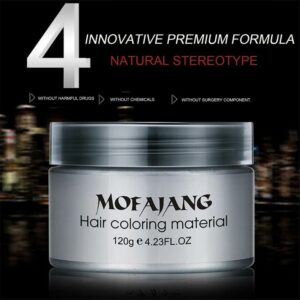 7 Colors Fashion Hair Coloring Cream Styling One-Time DIY Color Hair Wax Disposable Temporary Hair Dye Mud Grandma Gray Purple