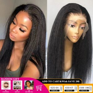13X1 Lace Front Human Hair Wigs Hairline Lace Wig BEAUDIVA 13X1 Lace Frontal Wig Full Glueless Kinky Straight Lace Front Wig
