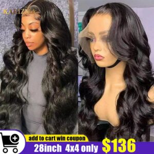 13X4 Body Wave Lace Front Wig 180% Density Transparent Lace Frontal Human Hair Wigs Lace Closure Wigs Remy Body Wave Lace Wigs