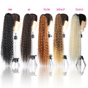 Synthetic Clip In Pony Tail Fake Hair Extension Ponytail Long Straight Wrap Around For Black Women Fashionable By Fashion Icon