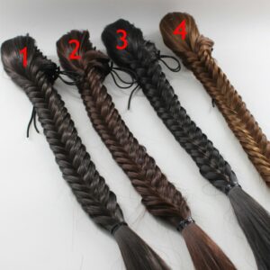 XUANGUANG Synthetic Hair Braid Fishtail Fishbone Drawstring Ponytail Clip in hair Extension Women Daily wear 4 colours available